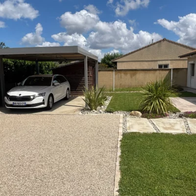 Réalisation d'un carport chez un particulier
