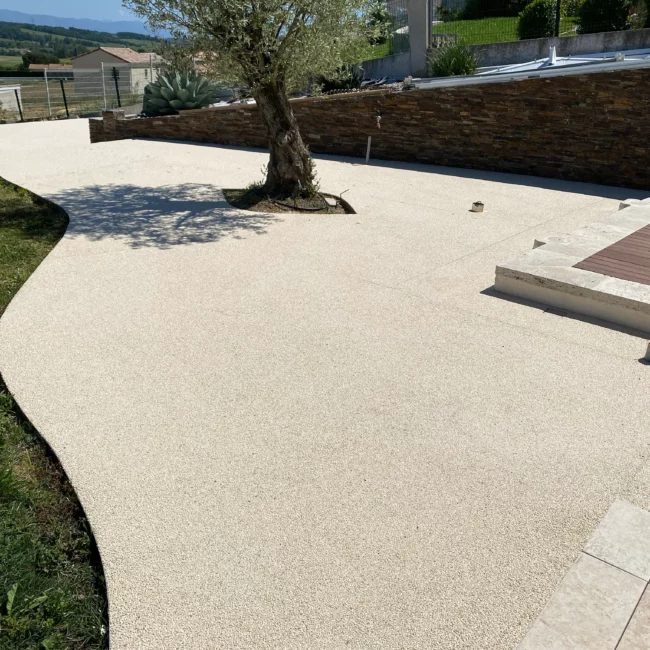 Réalisation de sols drainants