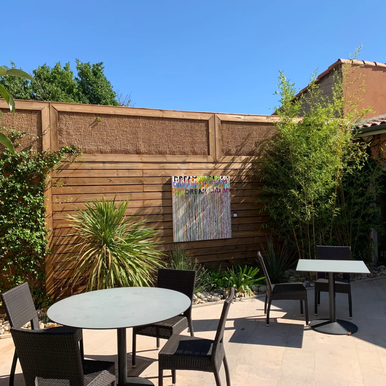 Terrasse d'une solution chr & camping