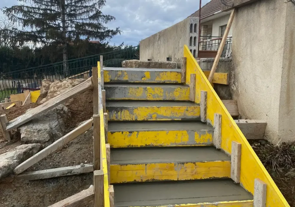 Réalisation d'un escalier béton