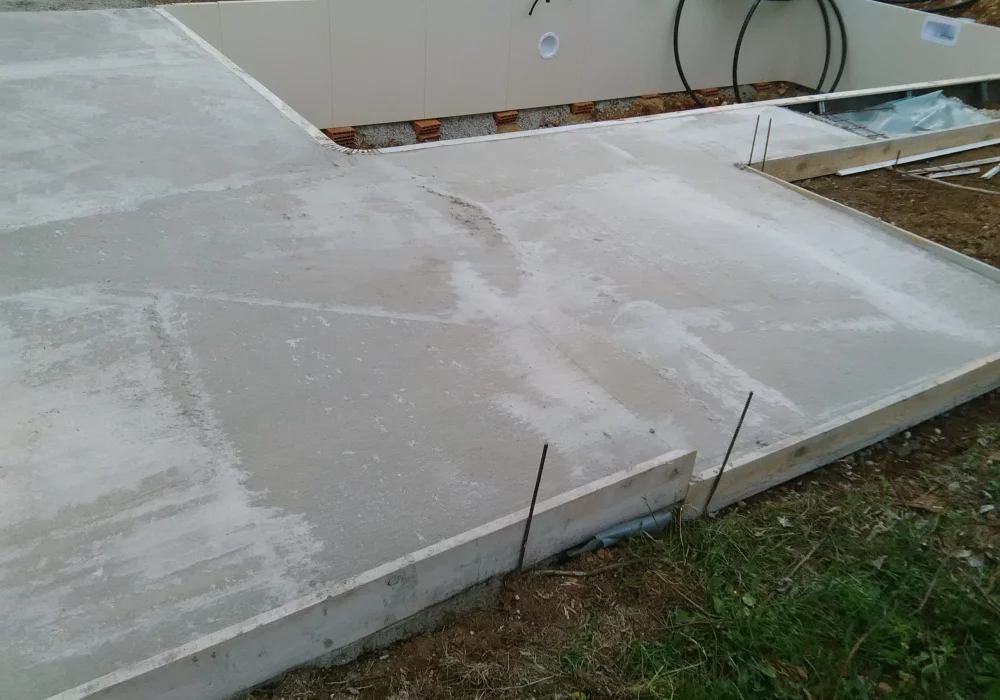 Réalisation d'une terrasse béton